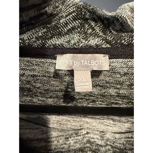 T by Talbots Shirt Womens Sz XL Gray Cowl Neck L/S Pullover Cozy Athleisure - Picture 2 of 3
